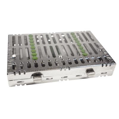 Hu-Friedy IMS Signature Series Small 8-Instrument Cassette with Accessory Area, Green, 5.5" x 8" x 1.25", IM5089 thumbnail 8