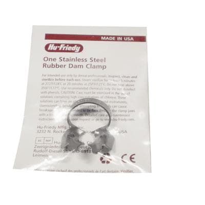 Hu-Friedy Satin Steel Rubber Dam Clamp #4, Winged, Small Upper Molars, 1/Each, RDCM4 thumbnail 13