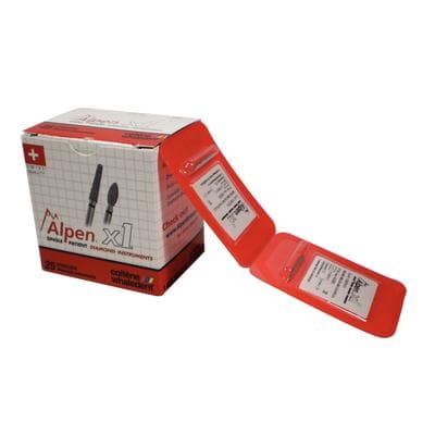 Alpen x1 Single-Use Diamond Bur, FG, #392-016F, Interproximal, Fine, Red, 1.6 mm, 25/Pk, X392F016 thumbnail 16