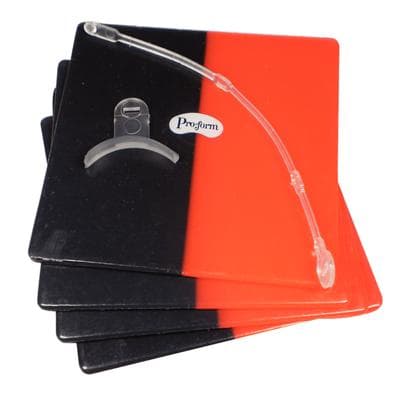 Pro-Form Dual-Color Mouthguard Laminates, Black/Red, 5" x 5", 0.160" (4mm), 12/Pkg, 9598090 thumbnail 18