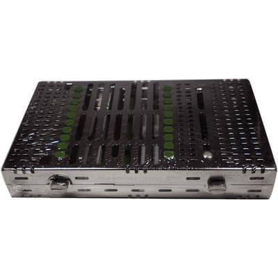 Hu-Friedy IMS Signature Series Double-Decker Cassette, 20 Instrument Capacity, 6" x 9.7" x 1.5", Green, IM9209 thumbnail 6