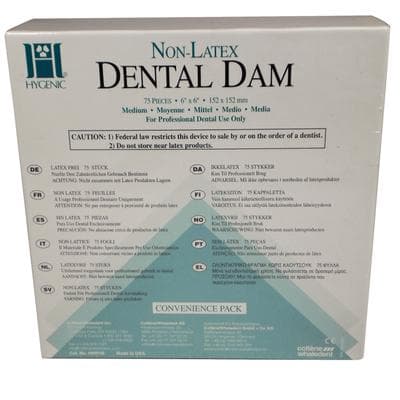 Hygenic HySolate Non-Latex Dental Dam, 6" x 6", Medium, Green, 75/Box, H09106 thumbnail 17