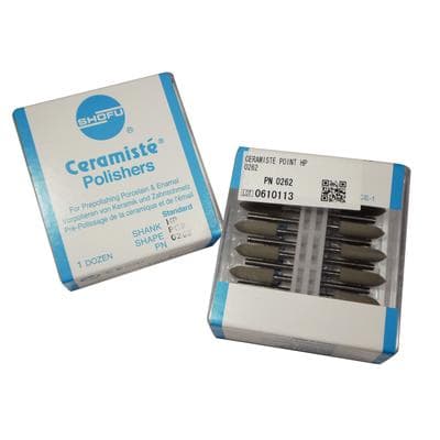Shofu Ceramiste Soft Polishers, HP, Standard (Pre-Polish), Pointed Cylinder PC2, #050, Grey, 12/Pk, 0262 thumbnail 15