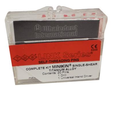 TMS Link Series Minikin Red Titanium Alloy Single-Shear Self-Threading Pins, 0.017"/0.425 mm, Complete Kit with Kodex K91 Drill and Universal Hand Driver, L-811 thumbnail 12