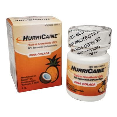 HurriCaine Topical Anesthetic Gel, 20% Benzocaine, Pina Colada, 1 oz Jar, 0283-0886-31 thumbnail 10
