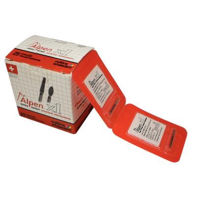 Alpen x1 Single Use Diamond Bur, FG, Round End Cylinder #881-012, Super Coarse, Black, 1.2 mm Diameter, 8.0 mm Length, 25/Pkg thumbnail 16