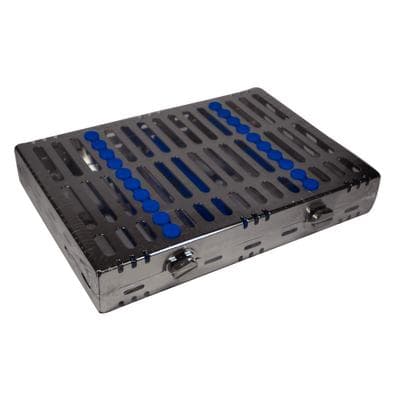 Hu-Friedy IMS Signature Series Instrument Cassette, 10-Instrument, Small, Blue, Stainless Steel, 5.5" x 8" x 1.25", IM5108 thumbnail 13