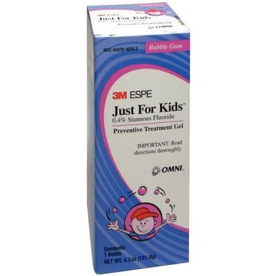 3M Just For Kids 0.4% Stannous Fluoride Brush-On Gel, Bubble Gum Flavor, 4.3 oz Tube, 12107B thumbnail 12