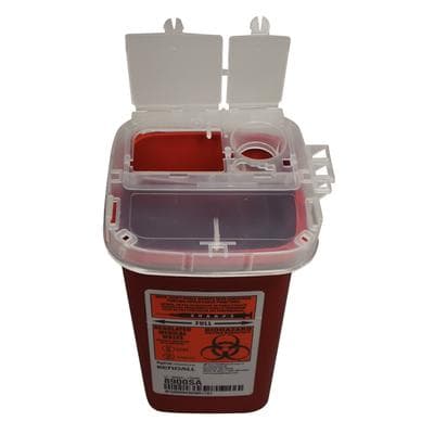 SharpSafety Phlebotomy Sharps Container, 1 Quart, Red, Translucent Sliding Lid, 1/Pk, 8900SA thumbnail 12