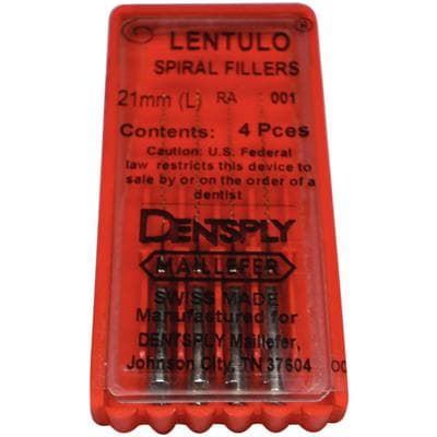 Dentsply Sirona Lentulo Spiral Filler, Size #1, 21 mm, Right Angle, Red, 4/Pkg, 671560 thumbnail 14