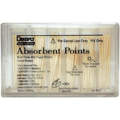 Dentsply Maillefer Absorbent Paper Points, Long Size A, .02 Taper, Hand-Rolled, Non-Sterile, 200/Box, 670158 thumbnail 10