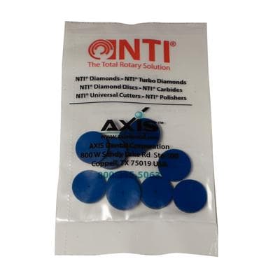 NTI Silicone Polishers, Blue, Unmounted Large Disc, Medium Grit, 22 mm, 10/Pk, P0401-220 thumbnail 8