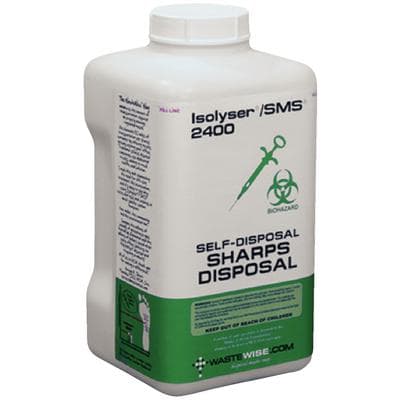 Isolyser SMS 2400 Sharps Self-Disposal System, 3 Liter (0.8 Gallon), White, SMS2400 thumbnail 20