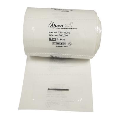 Alpen x1 Single-Use Diamond Bur, FG, #801-016M, Round/Ball, Medium Grit, 1.6 mm, Blue, 25/Pk, X801M016 thumbnail 9