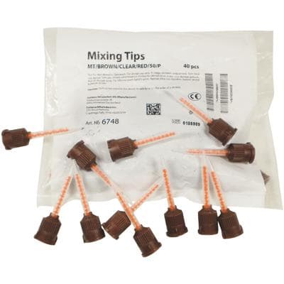 Cool Temp Natural Automix Mixing Tips, Brown, for 5 mL Syringes/Cartridges, 40/Pkg, 6748 thumbnail 7