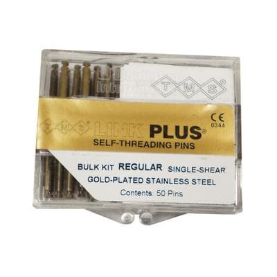 TMS Link Plus Self-Threading Pins, Regular Single Shear, Gold-Plated Stainless Steel, 0.027" (0.675 mm), Bulk Kit of 50, L742 thumbnail 9