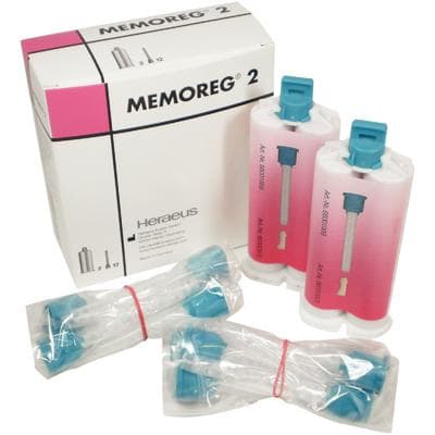 Memoreg 2 Bite Registration Material, Opaque Pink, Fast Set, 2 x 50 mL Cartridges with 12 Mixing Tips, 50035517 thumbnail 10