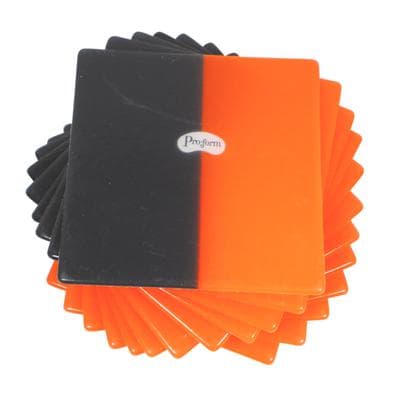 Pro-Form Dual-Color Mouthguard Laminates, 5" x 5", 0.160" (4mm), Black/Orange, 12/Pk, 9598320 thumbnail 8