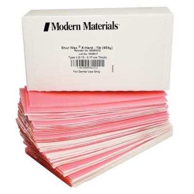 Modern Materials Shur Wax Baseplate Wax, Extra-Hard, Pink, 1 lb Box, 50093212 thumbnail 11