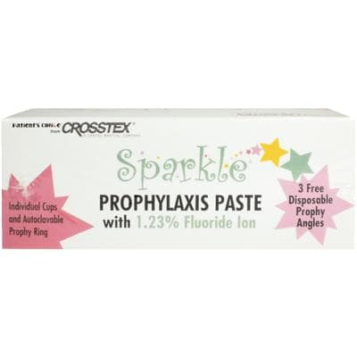 Crosstex Sparkle Prophy Paste with Fluoride & Xylitol, Coarse Grit, Assorted Flavors, Single-Use Cups, 200/Box thumbnail 19