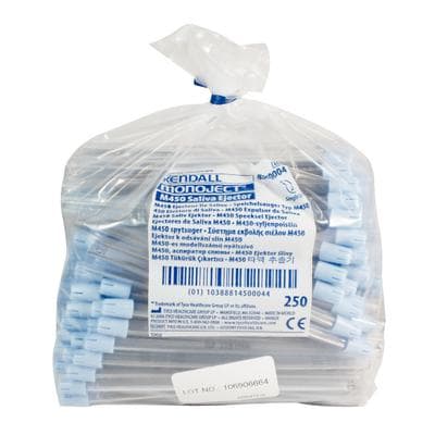 Monoject 450 Disposable Saliva Ejectors, Clear Tube with Blue Tip, 5-3/4", 250/Bag, 8881450004 thumbnail 10