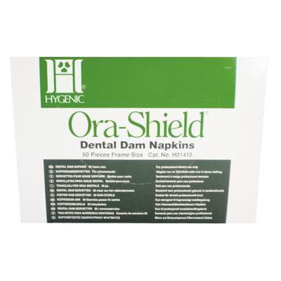 Hygenic Ora-Shield Dental Dam Napkins, Frame Size, Fits 5" & 6" Frames, 50/Box, H01415 thumbnail 12