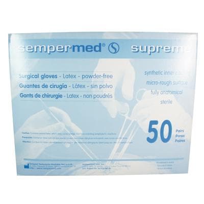 Sempermed Supreme Latex Surgical Gloves, Sterile, Powder Free, Micro-Rough, Beige, Size 7, 50 Pairs/Box, SPF700 thumbnail 4