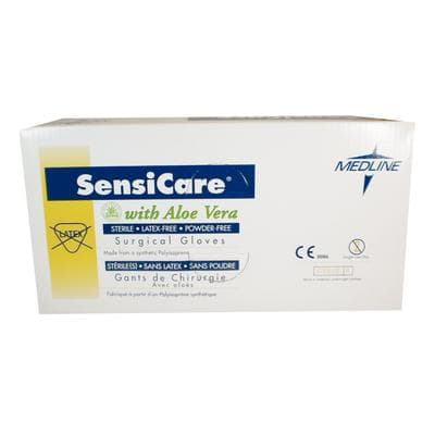 SensiCare® with Aloe Polyisoprene Surgical Gloves, Powder Free, Sterile, Hand-Specific, Size 7.5, White, 25 Pairs/Box, MSG1075 thumbnail 14