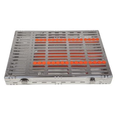 Hu-Friedy IMS Signature Series Large Instrument Cassette, 16-Instrument with Accessory Area, Orange, 8" x 11" x 1.25", IM4163 thumbnail 10