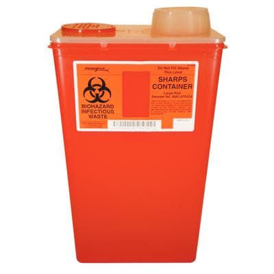 Monoject™ Sharps-A-Gator™ Sharps Container, Chimney Top, Red, 14 Quart, 8881676434 thumbnail 5