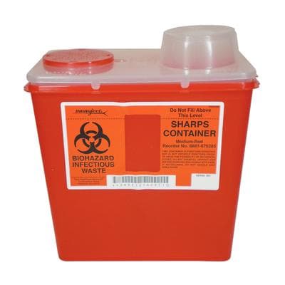 Monoject™ Sharps-A-Gator™ Sharps Container, Chimney Top, Red, 8 Quart, 8881676285 thumbnail 7