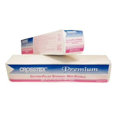Crosstex Premium Cotton-Filled Exodontia Sponges, Non-Sterile, 2" x 2", 5000/Case, ENCC thumbnail 9