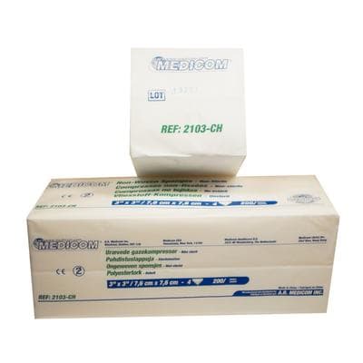 SafeBasics General Purpose Non-Woven Sponges, 3" x 3", 4-Ply, Non-Sterile, 4000/Case, 2103-CH thumbnail 7