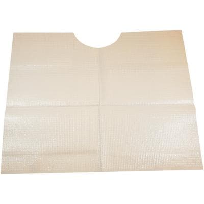 Tidi Contour Neck Patient Bibs, 18" x 22", 3-Ply Tissue with 1-Ply Poly Backing, White, 400/Case, 917901 thumbnail 7