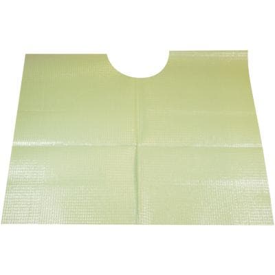 Tidi Contour Neck Patient Bibs, 3-Ply Tissue with 1-Ply Poly Backing, Green, 18" x 22", 400/Case, 917902 thumbnail 5