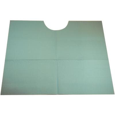 TIDI Ultimate Contour Neck Patient Bib, 3-Ply Tissue with Poly Back, Blue, 18" x 22", 400/Case, 917903 thumbnail 12