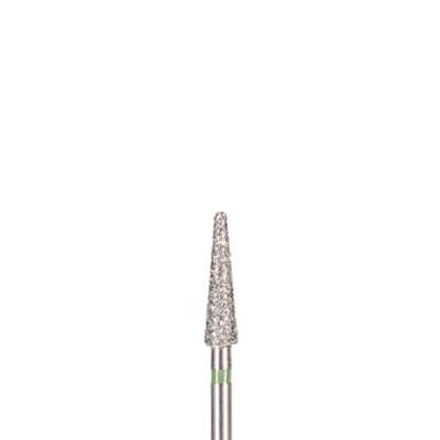 BluWhite Diamond™ Bur FG #757C, Coarse, Green Ring, Cone Taper Round End, 1.6 mm Diameter, 12.2 mm Length, 5/Pkg thumbnail 4