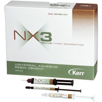 Kerr NX3 Nexus Third Generation Universal Adhesive Resin Cement, Dual-Cure Automix Syringe Refill, White Opaque, 5 g, 33647 thumbnail 20