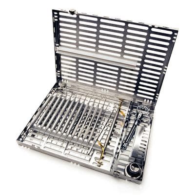 Hu-Friedy IMS Signature Series Large Instrument Cassette, 16-Instrument with Accessory Area, White, 8" x 11" x 1.25", IM4162 thumbnail 9