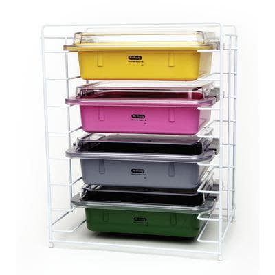 Hu-Friedy IMS Signature Series Adjustable 4 Tub Rack, Metal, Non-Slip Feet, IMS-1434 thumbnail 4