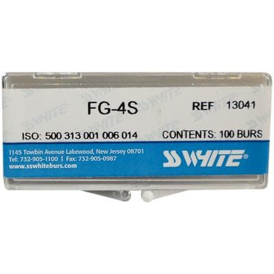 SS White Standard Operatory Carbide Burs, FGSS Friction Grip Short Shank, Round #4, 1.4 mm Head Diameter, 0.9 mm Head Length, 100/Pkg, 13041 thumbnail 9
