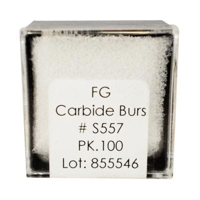 Meisinger Tungsten Carbide Bur HM 31S Straight Fissure Cross Cut FG, Size #557S, 1.0 mm Diameter, 100/Pkg, CS557FG thumbnail 7