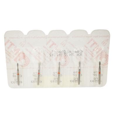 NTI Diamond Bur, FG, Football, #F379, 1.2 mm, Fine, Red, 5/Pk, F379-012 thumbnail 13