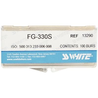 SS White Standard Operative Carbide Burs, FGSS, Pear, #330, Short Shank, 100/Pk, 13290 thumbnail 12
