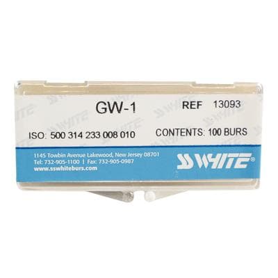 Great White Gold Series Carbide Burs, FG, Pear, #GW1 (331), 100/Pk, 13093 thumbnail 12