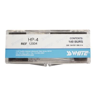 SS White Standard Operative Carbide Burs, HP, Round, #4, 1.4 mm Head Diameter, 0.8 mm Head Length, Bulk, 100/Pk, 12004 thumbnail 9