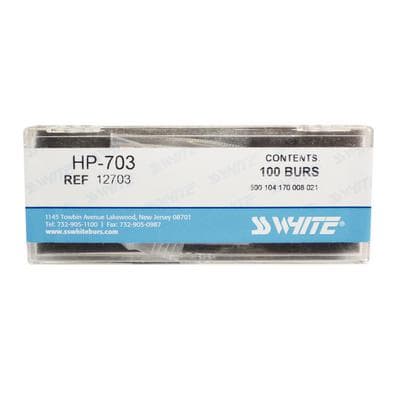 SS White Standard Operative Carbide Bur, HP, Tapered Fissure Flat End Crosscut, #703, 100/Pk, 12703 thumbnail 14