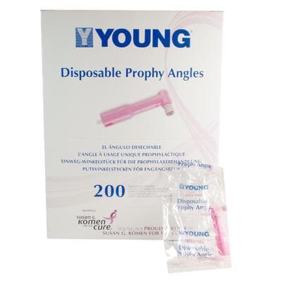 Young Classic Pink Petite Web Latex-Free Disposable Prophy Angles, Soft Pink 4-Webbed Cup, 90° Angle, 200/Box thumbnail 11