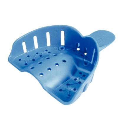 Tray Aways® #3 Perforated Disposable Impression Trays, Medium Upper, Blue, 12/Pack, 0921885 thumbnail 10