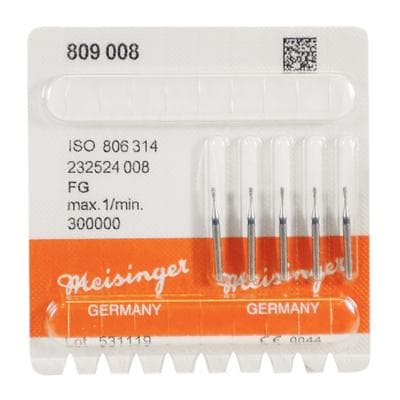 Meisinger Multi-Use Diamond Bur, Friction Grip, Pear, 809, 0.8 mm, Medium, Blue, 5/Pk, 809-008-FG thumbnail 10